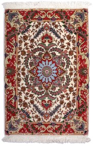 Tabriz Tappeto 90x60 Beige (Iran) Annodato A Mano