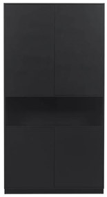 Armadio modulare nero in legno di pino 110x210 cm Finca - WOOOD