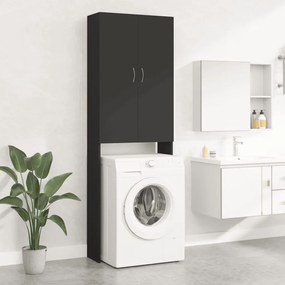Mobile Per Lavatrice Nero 64x25,5x190 Cm /