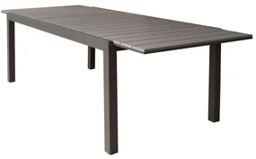 Tavolo da pranzo allungabile 180/240x100 cm in alluminio grigio