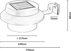 Rabalux 77205 - Applique solare da parete MONTORO LED/0,06W/1,2V 300 mAh IP44