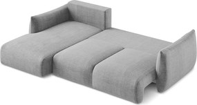 Divano angolare grigio chiaro allungabile (con penisola a sinistra/con chaise lounge) Leila – Makamii