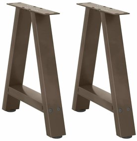 Gambe Tavolino Da Caffè A A 2 Pz 38x(42-43) Cm Acciaio /