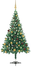 Albero Natale Artificiale con LED e Palline 180 cm 564 Rami