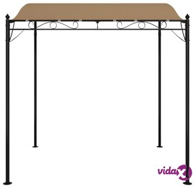vidaXL Tettoia Tortora 2x2,3 m 180 g/m² Tessuto e Acciaio