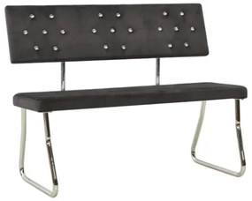 Panca 110 cm in Velluto Grigio Scuro