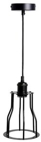 Lampadario a sospensione con filo 1xE27/60W/230V diametro 15 cm nero
