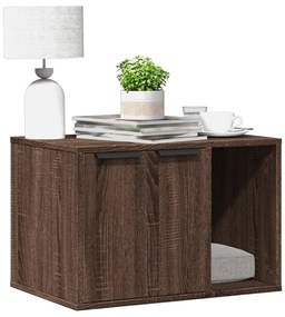 Recinto Lettiera Gatti Rovere Marrone 60x40x40 Cm İn Truciolato /