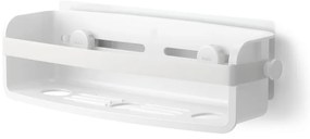 Mensola da bagno autoportante bianca in plastica riciclata Flex Adhesive - Umbra