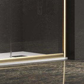 Box doccia oro satinato 80x120 doppio scorrevole | KE-1000G - KAMALU