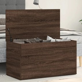 Cassapanca Rovere Marrone 84x42x46 Cm İn Legno Ingegnerizzato /