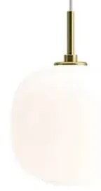 VL45 Radiohus Lampada a Sospensione Ø175 Brass/Glossy White Opale - Louis Poulse