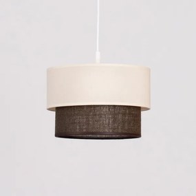 Brilagi - Lampadario LED a sospensione con cavo BOHO STYLE 1xE27/15W/230V Ø 25 cm crema/marrone