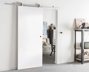 Porta scorrevole reversibile Cool in mdf bianco, L 92.5 x H 211.5 cm, con binario Ermes