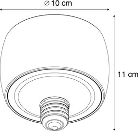 Lampadina decorativa LED E27 nera 6W 370 lm 3000K