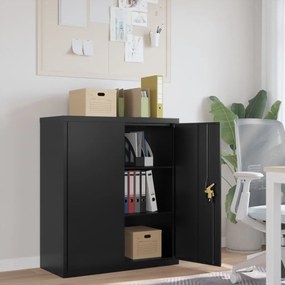 Armadio Classificatore Nero 90x40x105 Cm İn Acciaio /