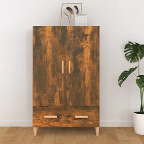 Credenza Rovere Fumo 70x31x115 Cm İn Legno Multistrato /