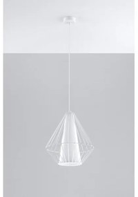 Lampadario a sospensione con filo DEMI 1xE27/60W/230V bianco