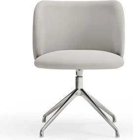 Sedia da pranzo grigio chiaro in imbottito Mogi – Teulat