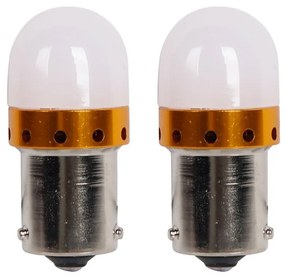 2 Pezzi Lampada Led BAU15S S25 PY21W 9 SMD 3030 12V 24V 300lm 3.5W Luce Rossa Piedi Storti H41mm 360 gradi