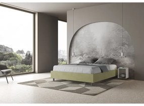 Letto contenitore da 160x190 in microfibra tč verde Azelia