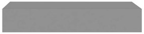 Scaffali con cassetti da parete 2 pz grigio 60x23,5x10 cm mdf