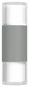 Applique Cilindrica Bidirezionale Grigia IP54 con 2 basi GU10