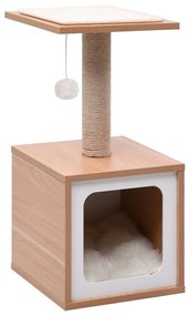 Albero per gatti con tappeto tiragraffi in sisal 62 cm