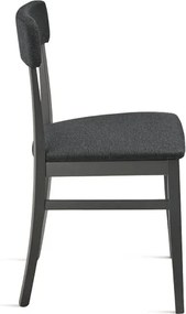 Sedia in tessuto Antracite con struttura in legno LIPSIA 2 sedie