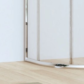 Kamalu - Box doccia basso 90x90cm semicircolare altezza 170cm | CHIARA CURV-Q