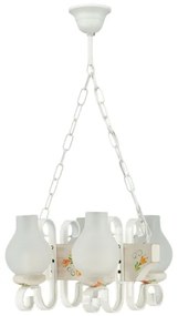 Brilagi - Lampadario con catena QUEEN 4xE14/40W/230V faggio/crema