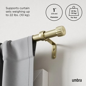 Bastone per tende dorato in acciaio regolabile 91 - 168 cm Cleo – Umbra