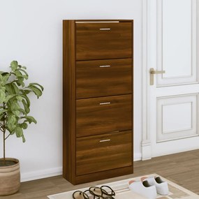 Scarpiera Rovere Marrone 63x24x147 Cm İn Legno Multistrato /