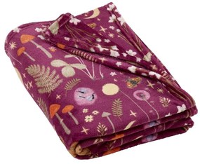 Coperta viola in micropile 130x170 cm Enchanted Twilight Animals – Catherine Lansfield