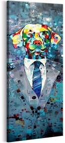 Quadro Dog in a Suit  Colore colorful, Dimensioni e Misure 50x150