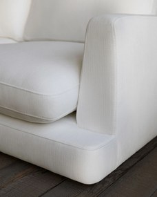 Kave Home - Divano Gala a 4 posti con chaise longue destra bianco 300 cm