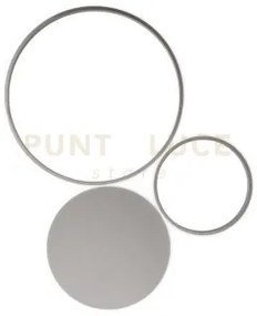 Plafoniera pois silver 3000k 3390lm 42w dimmerabile l.64cm