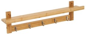 Appendiabiti da parete in bambù con ripiano - Casa Selección