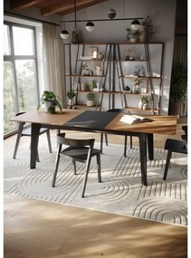 Tavolo da pranzo pieghevole con piano in legno di noce in colore naturale 100x180 cm Shadow - TemaHome