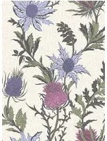 Cole & Son Carta da parati Thistle - Purple and White