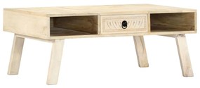 Tavolino Da Salotto 100x60x40cm İn Legno Massello Di Mango /