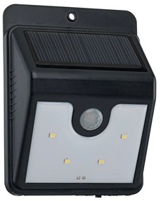 Applique Solare Esterno Contemporaneo Solar Policarbonato Nero Led