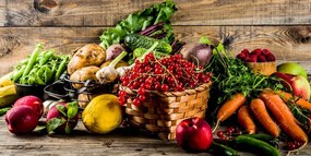 Stampa su tela – Frutta e verdura fresca