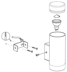 Eglo 92736 - Applique da esterno RIGA-LED GU10/2,5W/230V
