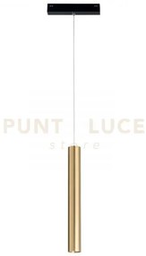 Sospensione davinci tubo oro led 48v 3w 300lm 4000k 30x16,1x3,5cm