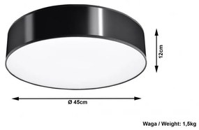 Plafoniera ARENA 45 Black da soffitto Colore del corpo Nero