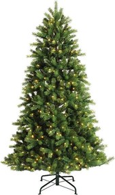 Albero di Natale artificiale Montsolar Solare per esterno illuminato verde H 180 cm x ø 112 cm