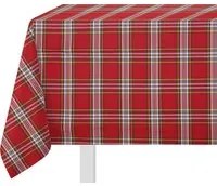 Tovaglia natalizia 140x180 cm Tartan rosso cotone