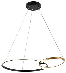Rabalux 72296 - Lampadario LED a sospensione con filo EMILION LED/36W/230V nero/oro
