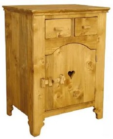 Base credenza 1 anta con cuore e 2 cassetti - LM-TD021